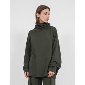NEW CORINNE COLLECTION ricci high neck tunic in artichoke